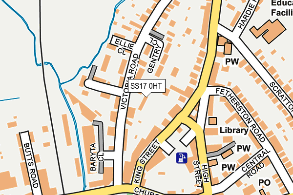 SS17 0HT map - OS OpenMap – Local (Ordnance Survey)