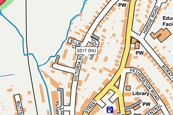 SS17 0HU map - OS OpenMap – Local (Ordnance Survey)