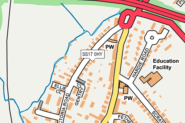 SS17 0HY map - OS OpenMap – Local (Ordnance Survey)