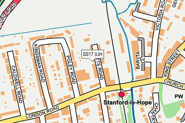 SS17 0JH map - OS OpenMap – Local (Ordnance Survey)