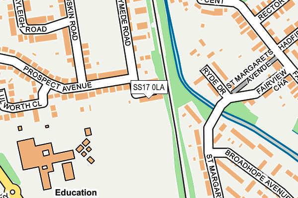 SS17 0LA map - OS OpenMap – Local (Ordnance Survey)