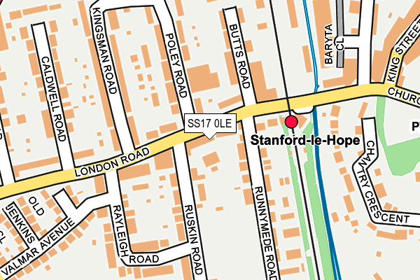 SS17 0LE map - OS OpenMap – Local (Ordnance Survey)