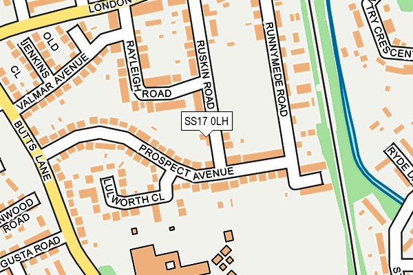 SS17 0LH map - OS OpenMap – Local (Ordnance Survey)