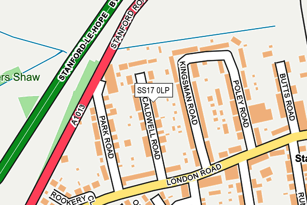 SS17 0LP map - OS OpenMap – Local (Ordnance Survey)
