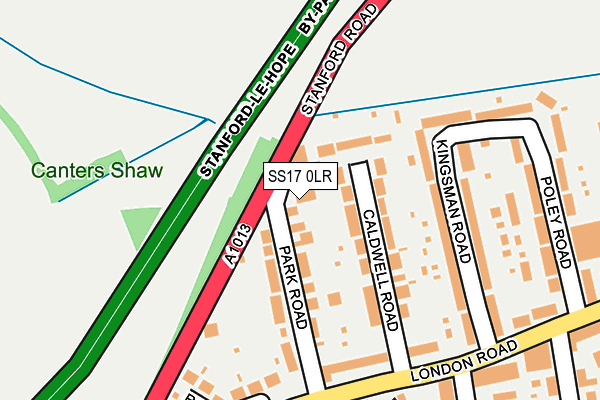 SS17 0LR map - OS OpenMap – Local (Ordnance Survey)