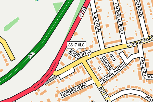 SS17 0LS map - OS OpenMap – Local (Ordnance Survey)