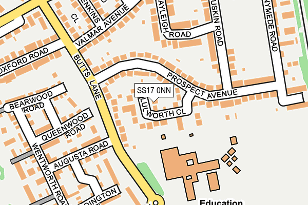 SS17 0NN map - OS OpenMap – Local (Ordnance Survey)