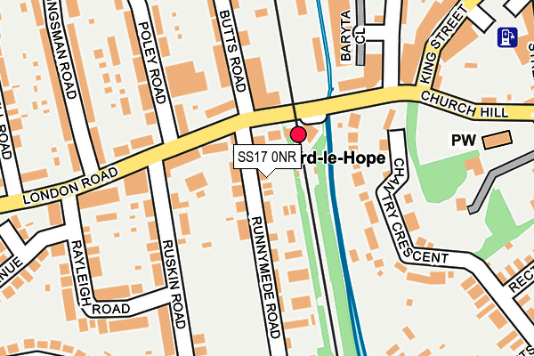 SS17 0NR map - OS OpenMap – Local (Ordnance Survey)