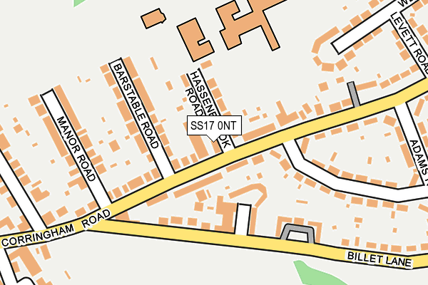 SS17 0NT map - OS OpenMap – Local (Ordnance Survey)