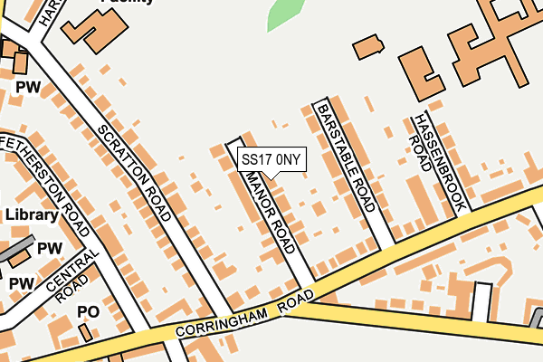 SS17 0NY map - OS OpenMap – Local (Ordnance Survey)