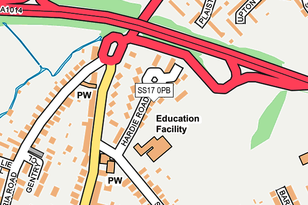 SS17 0PB map - OS OpenMap – Local (Ordnance Survey)