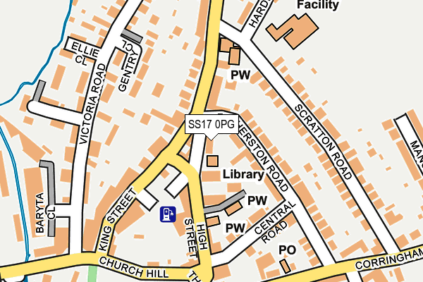 SS17 0PG map - OS OpenMap – Local (Ordnance Survey)