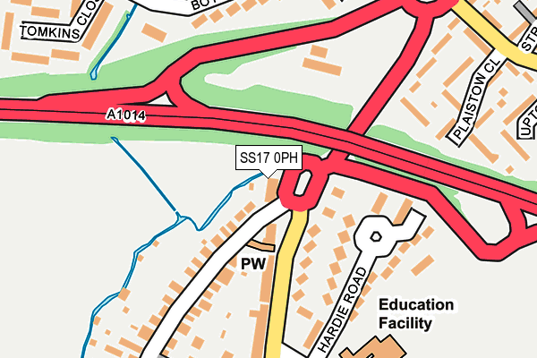 SS17 0PH map - OS OpenMap – Local (Ordnance Survey)