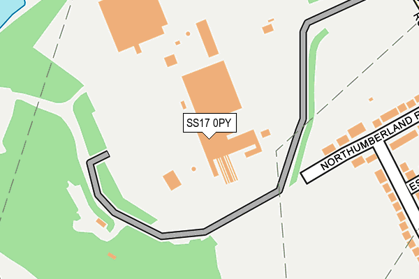 SS17 0PY map - OS OpenMap – Local (Ordnance Survey)