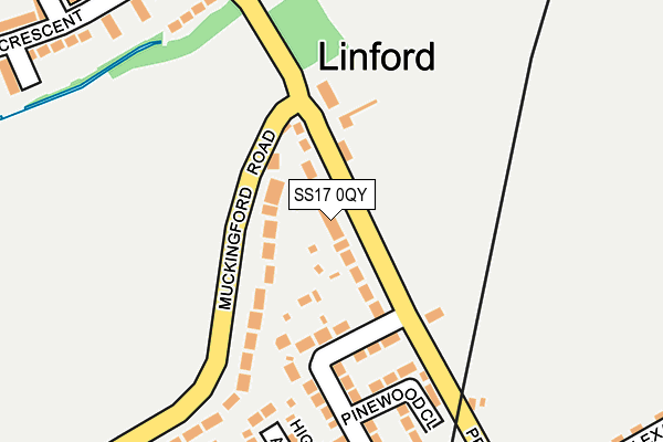 SS17 0QY map - OS OpenMap – Local (Ordnance Survey)