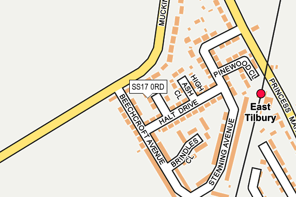 SS17 0RD map - OS OpenMap – Local (Ordnance Survey)