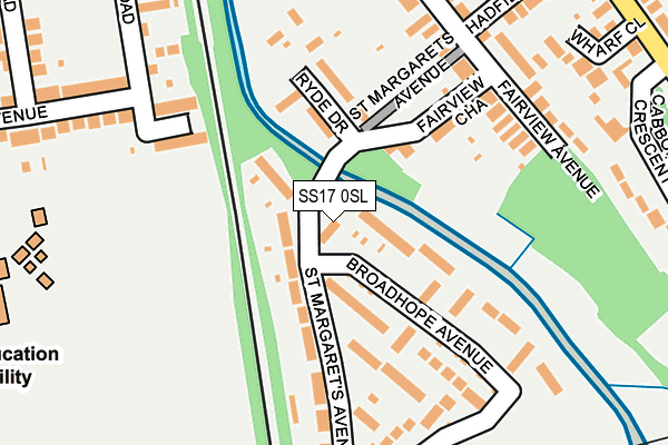 SS17 0SL map - OS OpenMap – Local (Ordnance Survey)