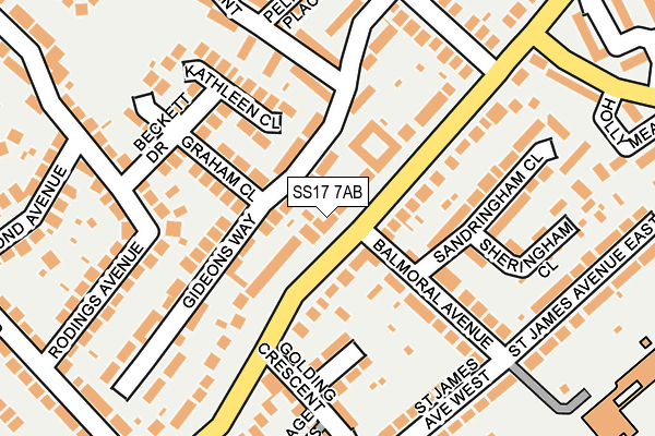 SS17 7AB map - OS OpenMap – Local (Ordnance Survey)