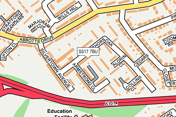 SS17 7BU map - OS OpenMap – Local (Ordnance Survey)