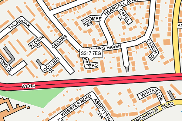 SS17 7EG map - OS OpenMap – Local (Ordnance Survey)