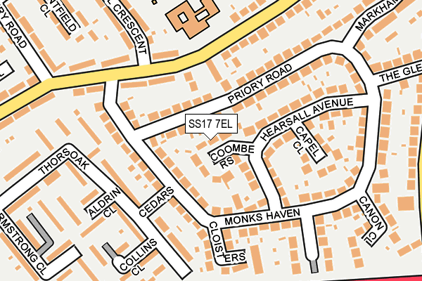 SS17 7EL map - OS OpenMap – Local (Ordnance Survey)