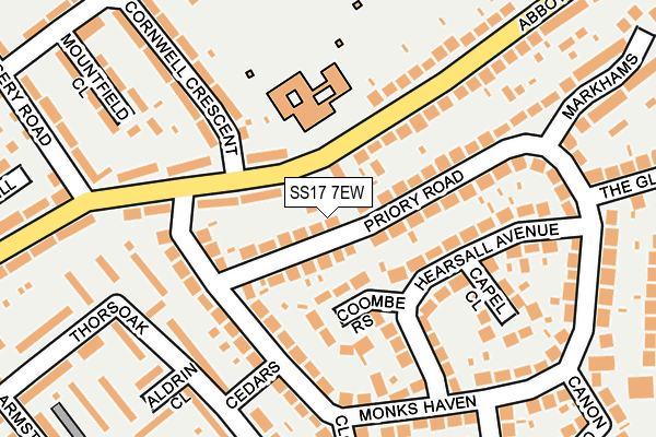 SS17 7EW map - OS OpenMap – Local (Ordnance Survey)