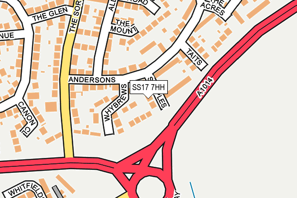 SS17 7HH map - OS OpenMap – Local (Ordnance Survey)