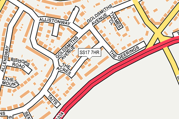 SS17 7HR map - OS OpenMap – Local (Ordnance Survey)
