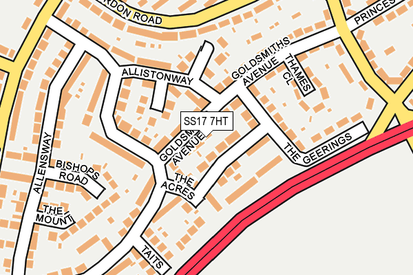 SS17 7HT map - OS OpenMap – Local (Ordnance Survey)