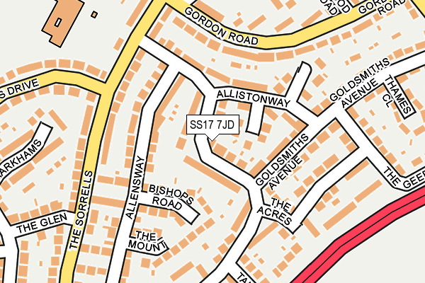 Map of OJURY ESTATES LIMITED at local scale