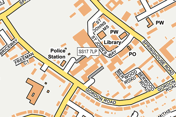 SS17 7LP map - OS OpenMap – Local (Ordnance Survey)