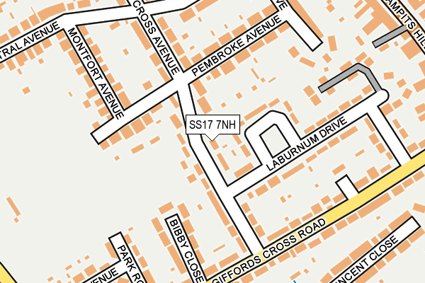 SS17 7NH map - OS OpenMap – Local (Ordnance Survey)