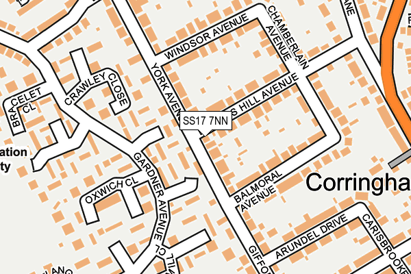 SS17 7NN map - OS OpenMap – Local (Ordnance Survey)