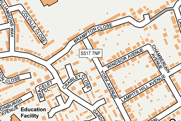 SS17 7NP map - OS OpenMap – Local (Ordnance Survey)