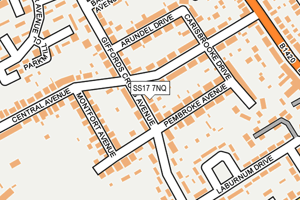 SS17 7NQ map - OS OpenMap – Local (Ordnance Survey)