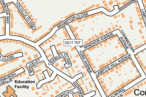 SS17 7NT map - OS OpenMap – Local (Ordnance Survey)