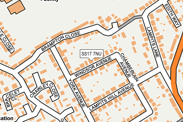 SS17 7NU map - OS OpenMap – Local (Ordnance Survey)