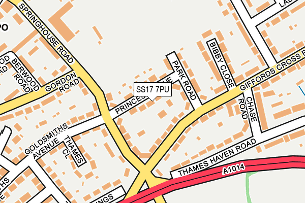 SS17 7PU map - OS OpenMap – Local (Ordnance Survey)