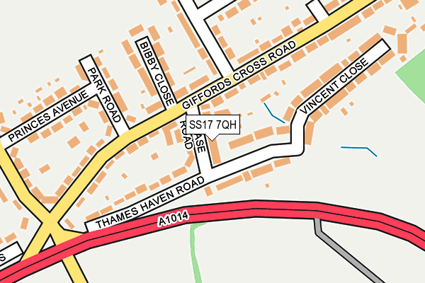 SS17 7QH map - OS OpenMap – Local (Ordnance Survey)