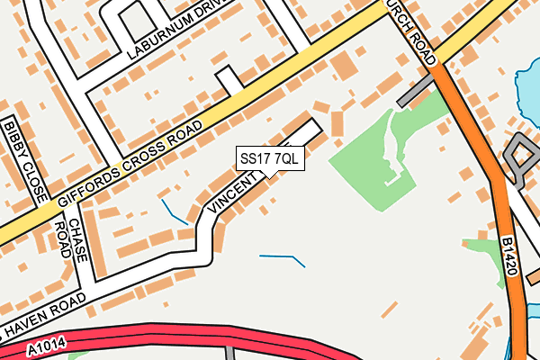 SS17 7QL map - OS OpenMap – Local (Ordnance Survey)