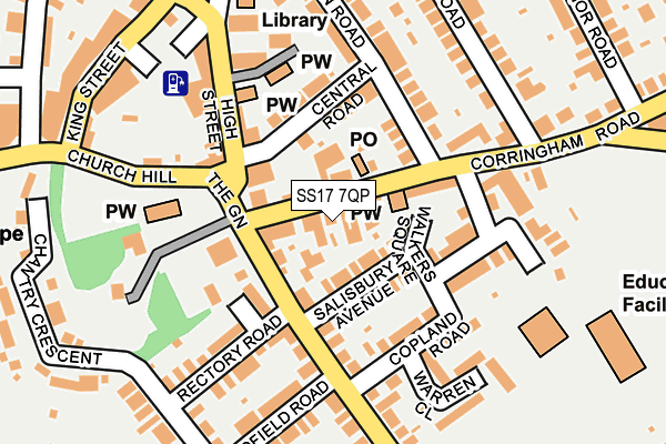 SS17 7QP map - OS OpenMap – Local (Ordnance Survey)