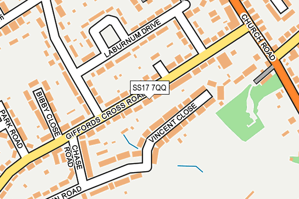 SS17 7QQ map - OS OpenMap – Local (Ordnance Survey)