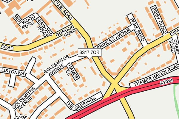 SS17 7QR map - OS OpenMap – Local (Ordnance Survey)