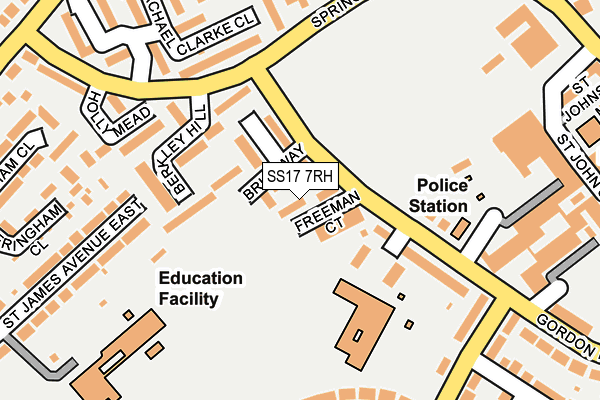 SS17 7RH map - OS OpenMap – Local (Ordnance Survey)