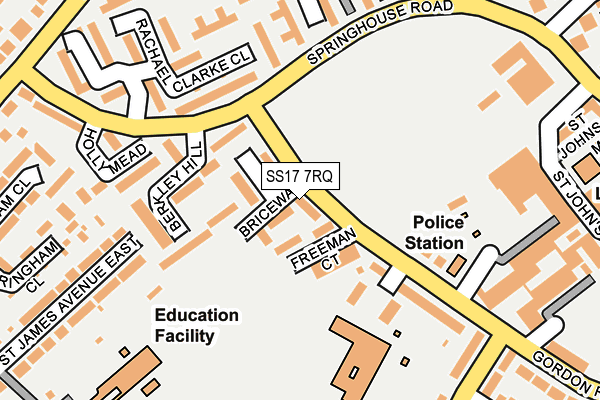 SS17 7RQ map - OS OpenMap – Local (Ordnance Survey)