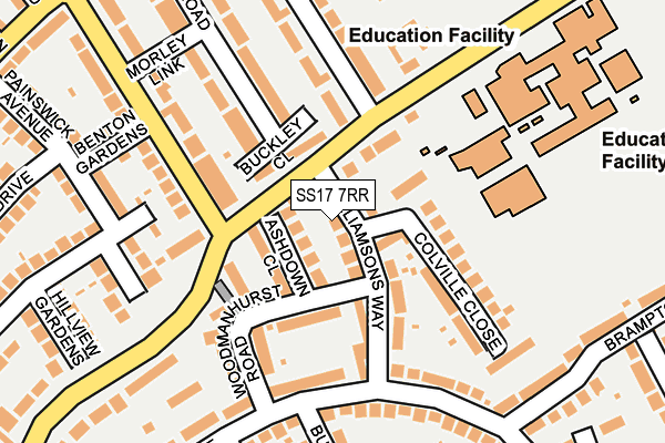SS17 7RR map - OS OpenMap – Local (Ordnance Survey)