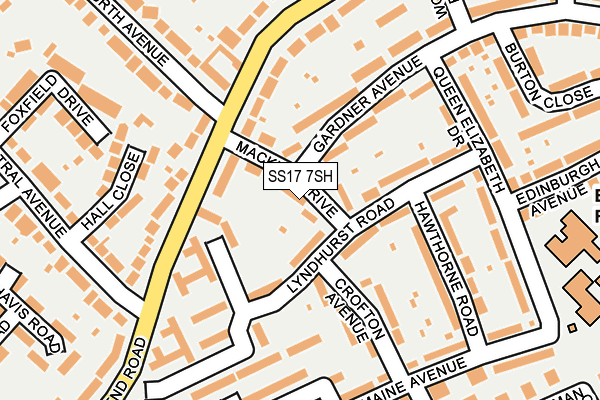 SS17 7SH map - OS OpenMap – Local (Ordnance Survey)