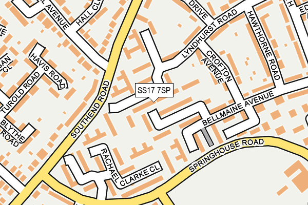 SS17 7SP map - OS OpenMap – Local (Ordnance Survey)