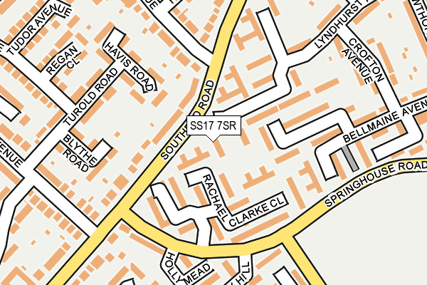 SS17 7SR map - OS OpenMap – Local (Ordnance Survey)