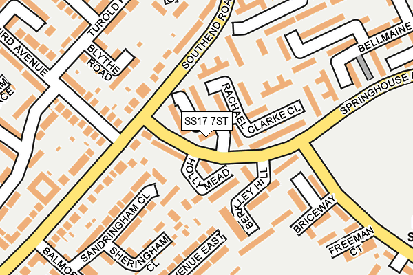 SS17 7ST map - OS OpenMap – Local (Ordnance Survey)